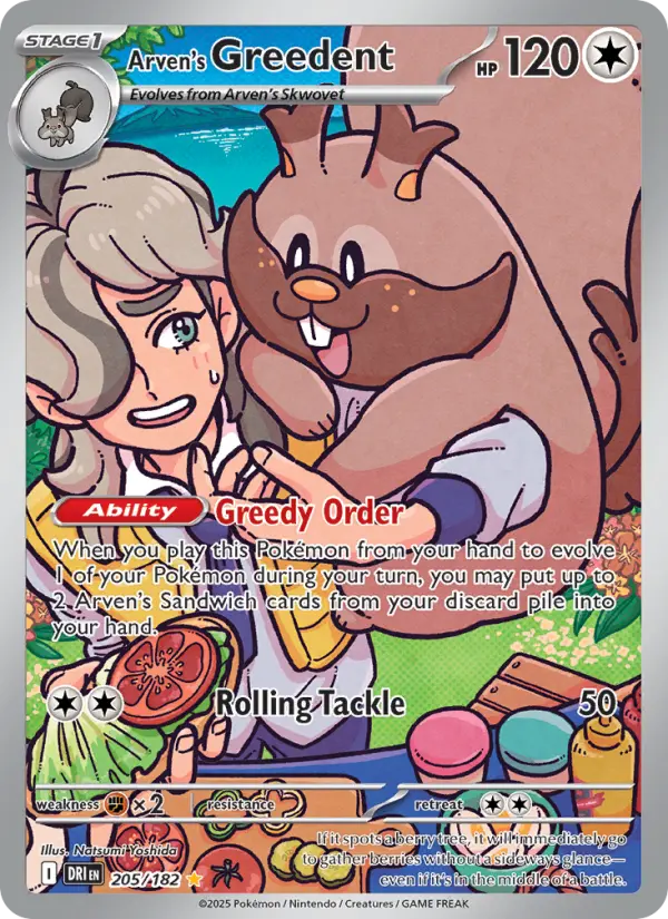 Arven's Greedent, Pokémon card