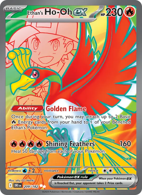 Ethan's Ho-Oh ex, Pokémon card