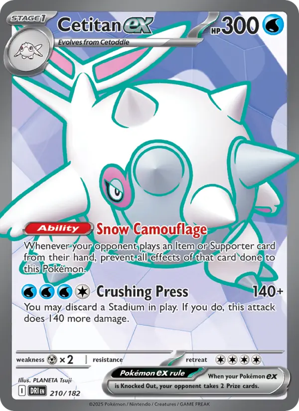 Cetitan ex, Pokémon card