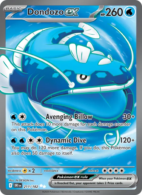 Dondozo ex, Pokémon card