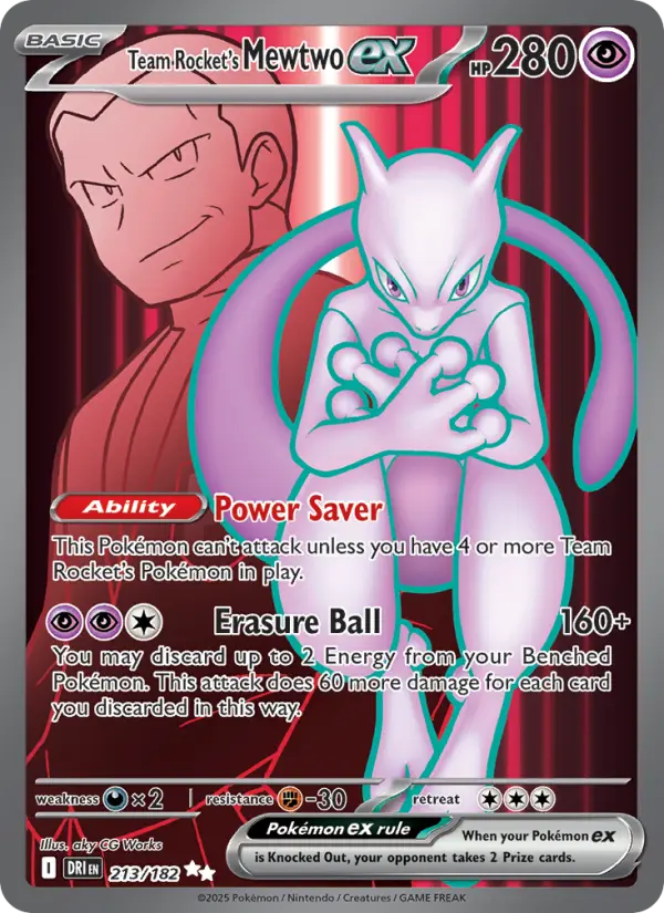 Team Rocket's Mewtwo ex, Pokémon card