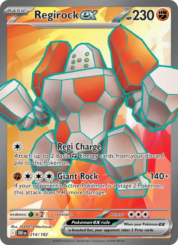 Regirock ex, Pokémon card