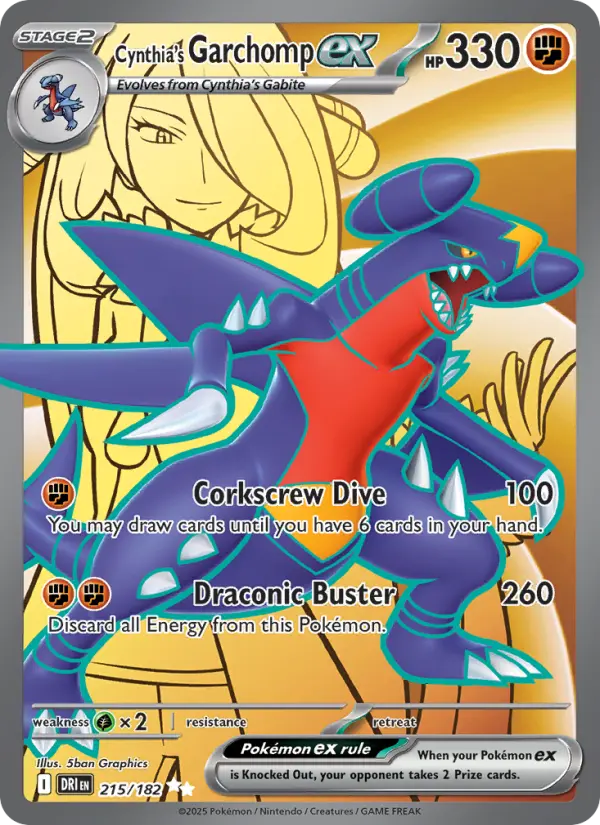 Cynthia's Garchomp ex, Pokémon card