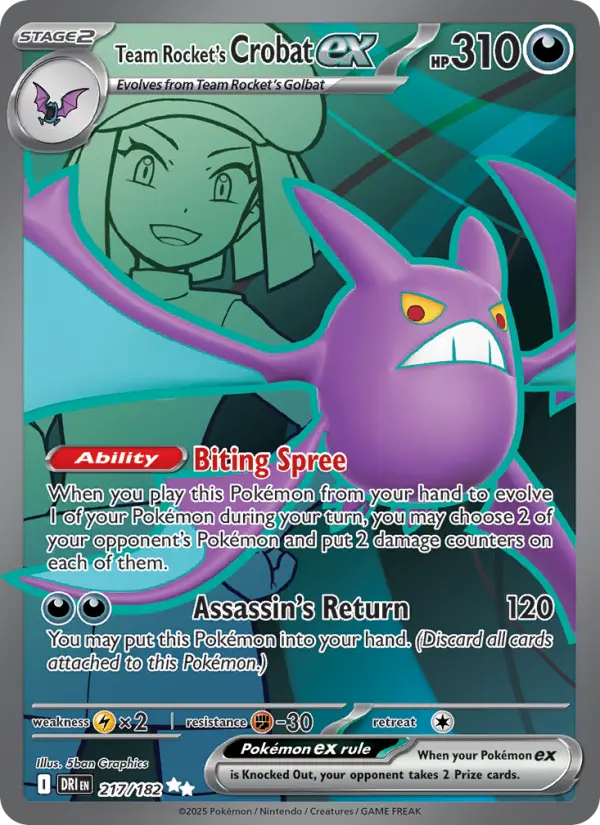 Team Rocket's Crobat ex, Pokémon card