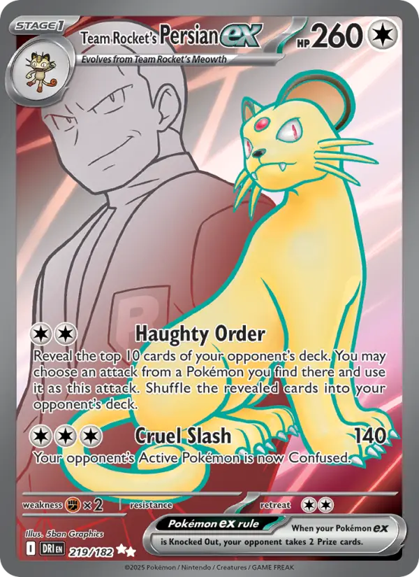 Team Rocket's Persian ex, Pokémon card