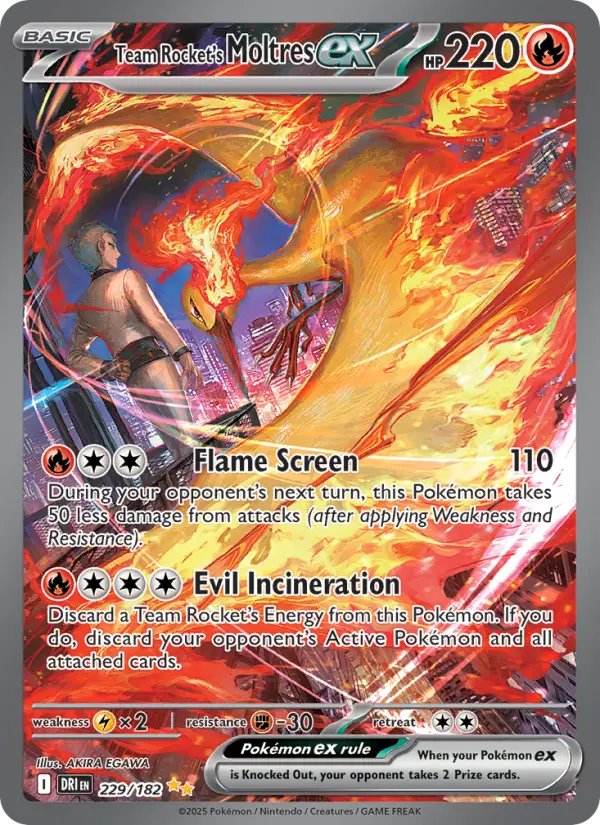 Team Rocket's Moltres ex, Pokémon card