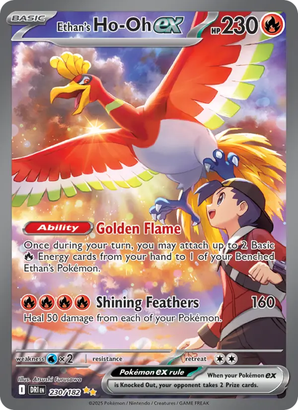 Ethan's Ho-Oh ex, Pokémon card