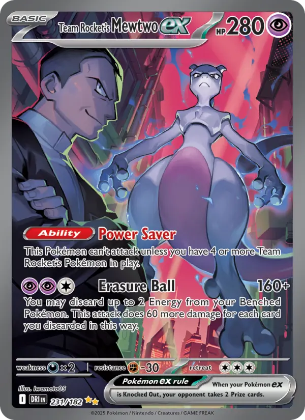 Team Rocket's Mewtwo ex, Pokémon card