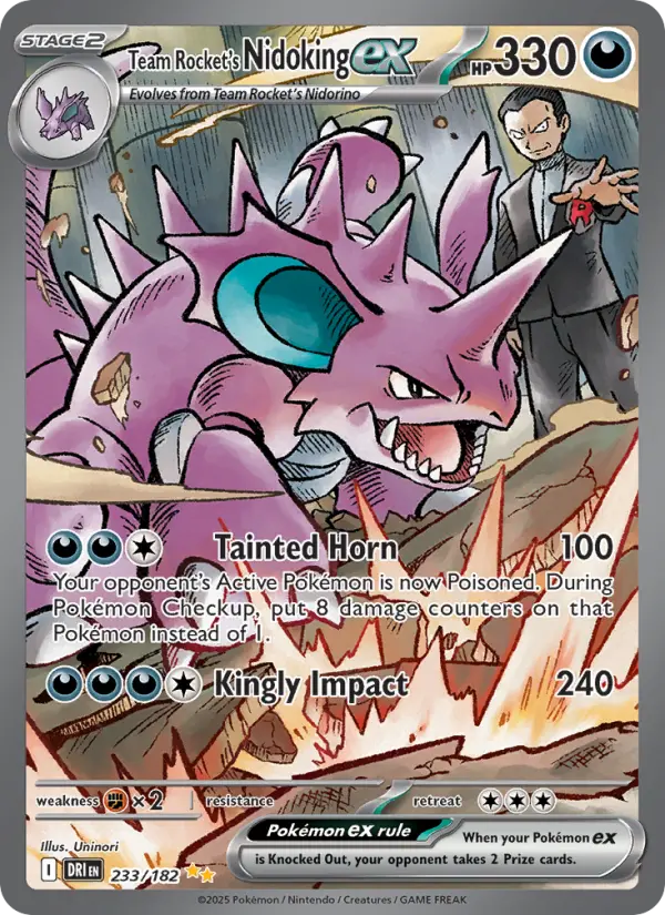 Team Rocket's Nidoking ex, Pokémon card