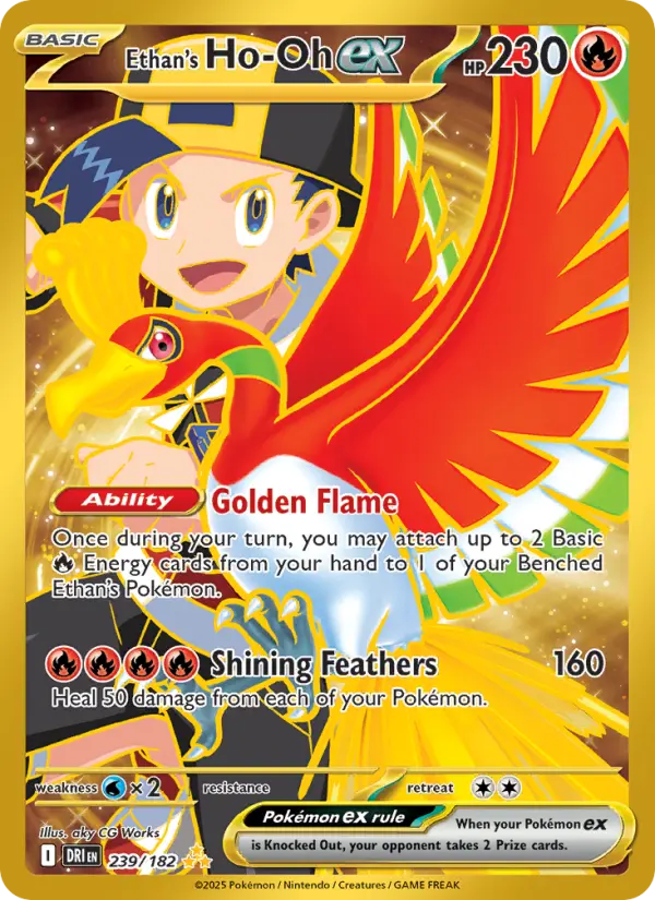 Ethan's Ho-Oh ex, Pokémon card