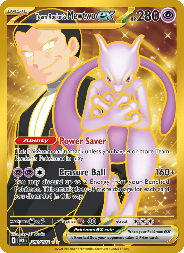 Team Rocket's Mewtwo ex, Pokémon card