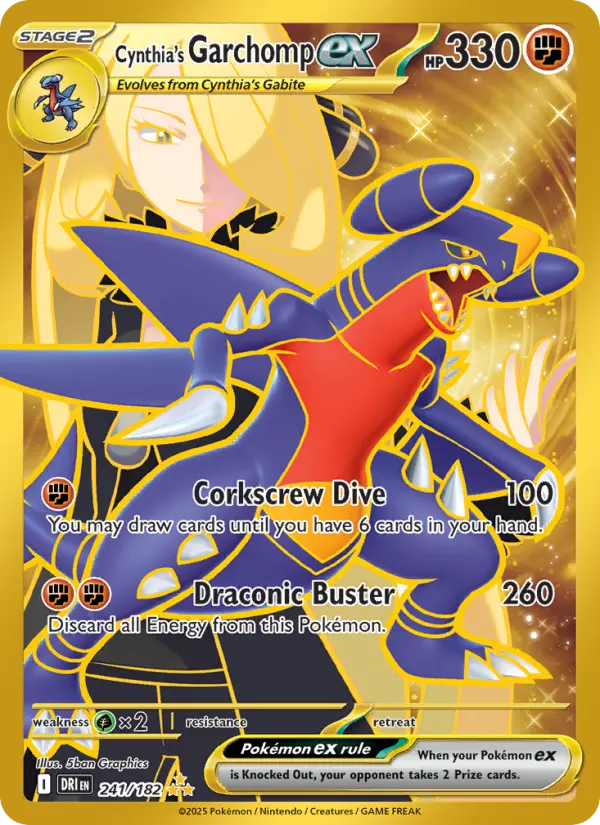 Cynthia's Garchomp ex, Pokémon card