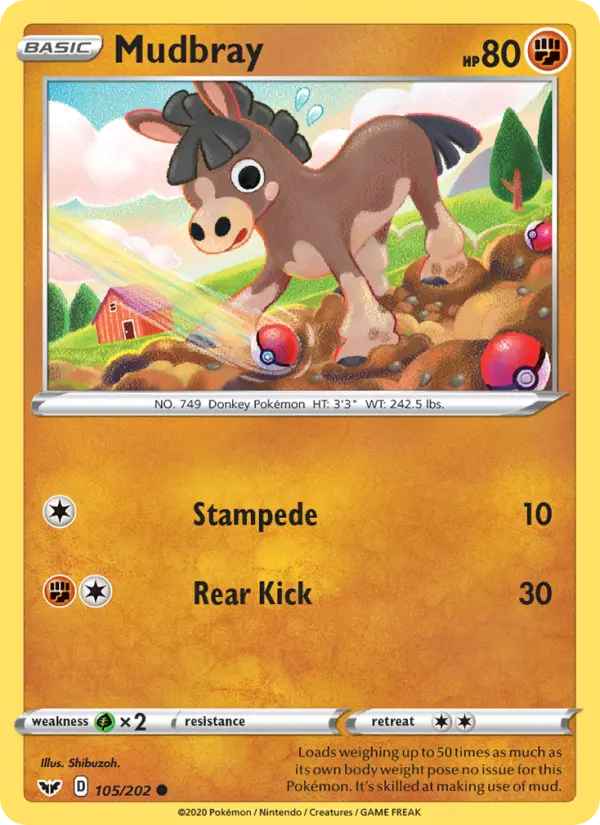 Mudbray, Pokémon card