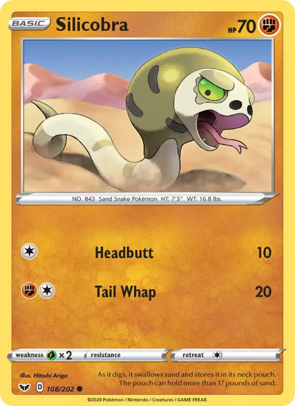 Silicobra, Pokémon card