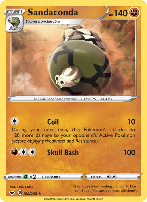 Sandaconda, Pokémon card