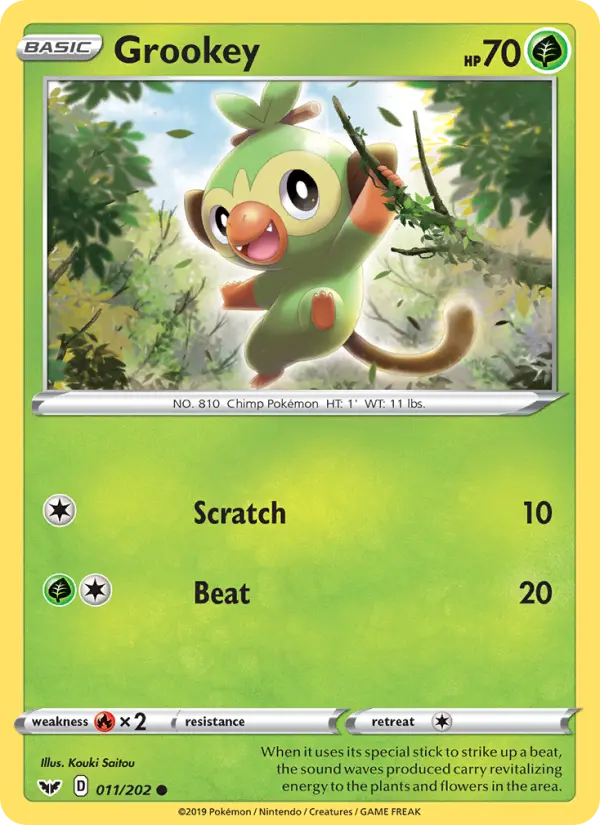 Grookey, Pokémon card