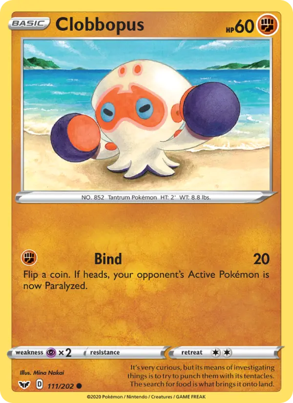 Clobbopus, Pokémon card