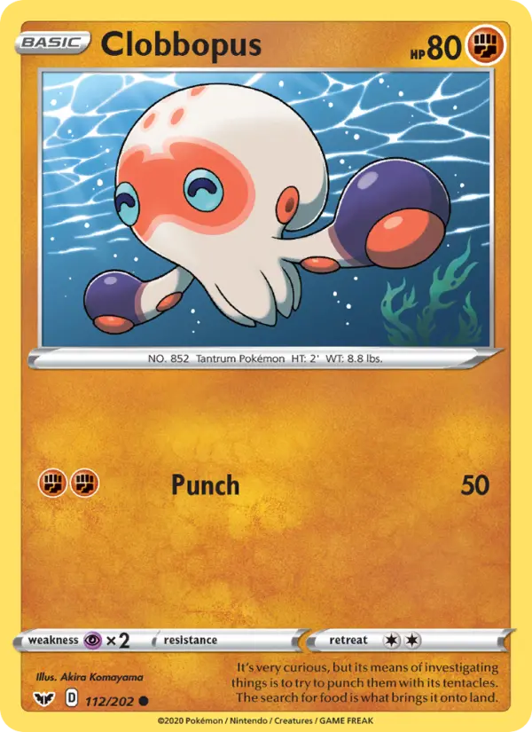 Clobbopus, Pokémon card