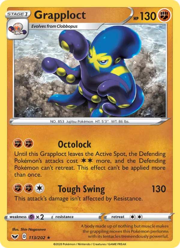 Grapploct, Pokémon card