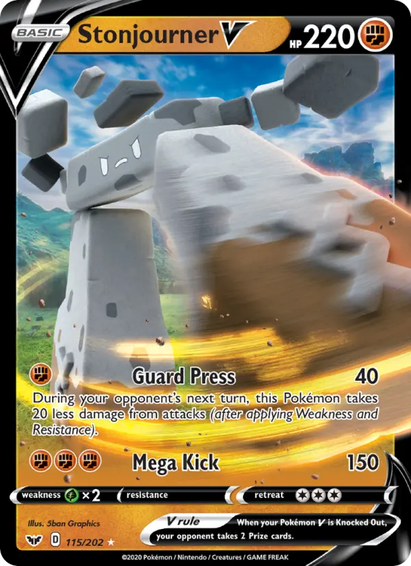Stonjourner V, Pokémon card