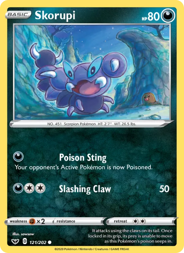 Skorupi, Pokémon card