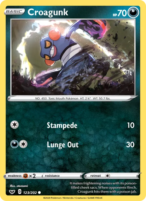 Croagunk, Pokémon card