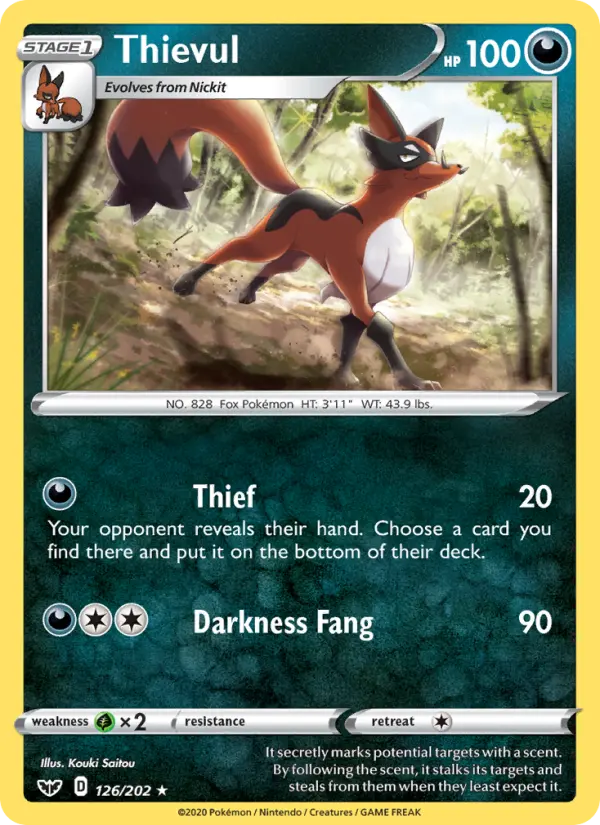 Thievul, Pokémon card