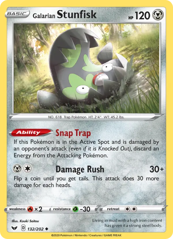 Galarian Stunfisk, Pokémon card