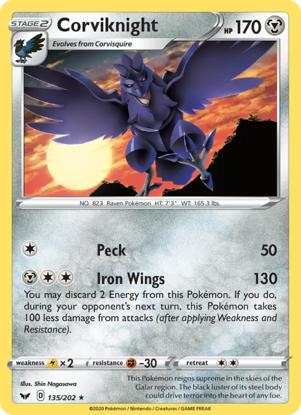 Corviknight, Pokémon card