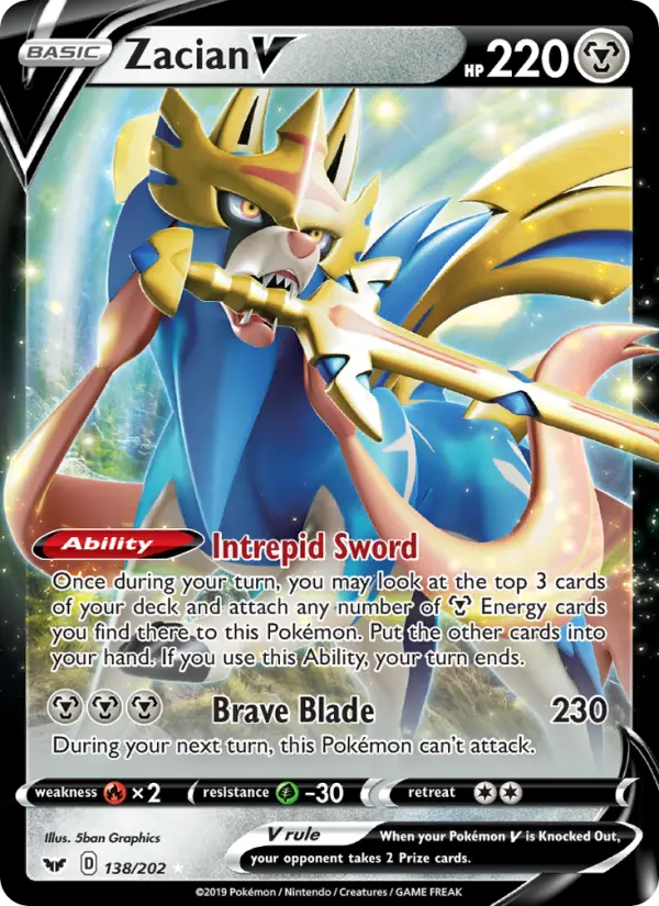 Zacian V, Pokémon card