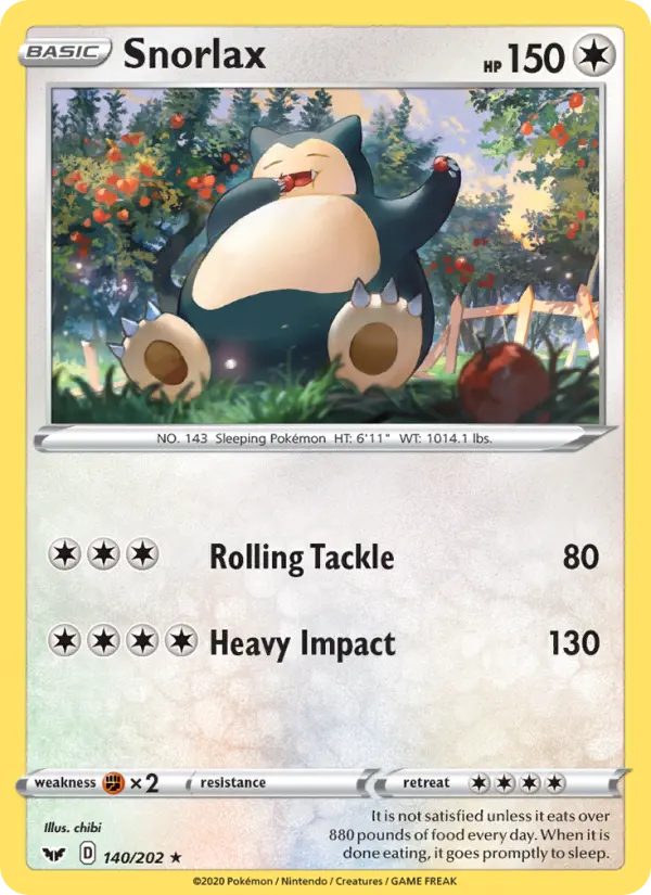 Snorlax, Pokémon card