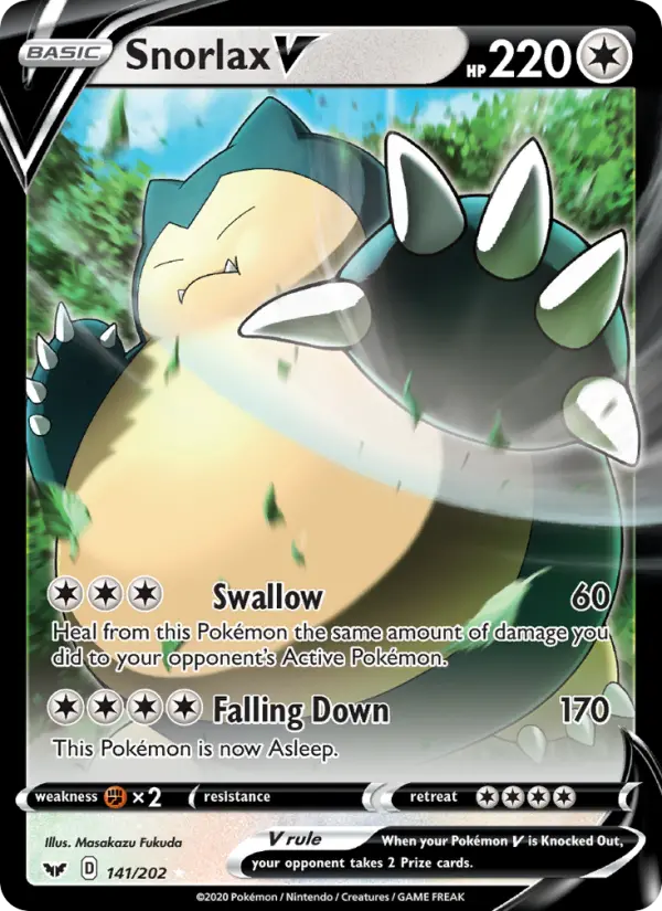 Snorlax V, Pokémon card