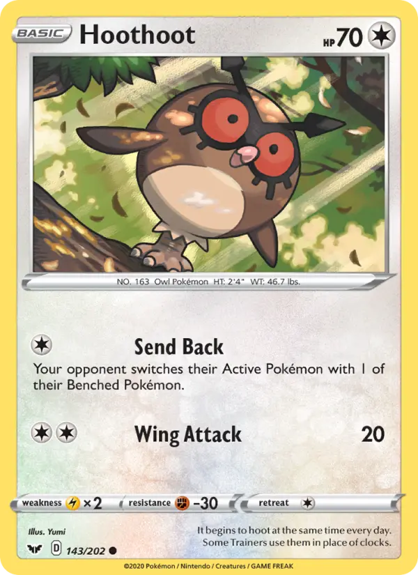 Hoothoot, Pokémon card