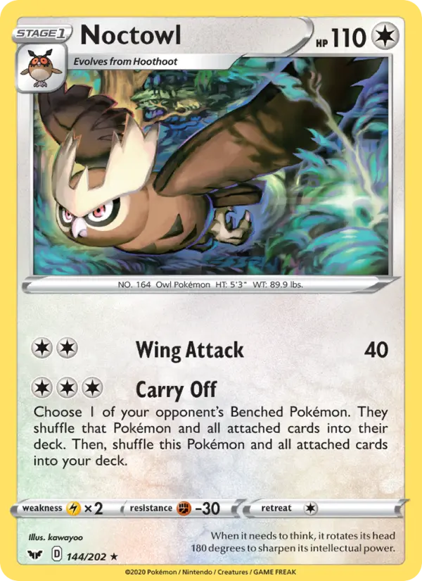 Noctowl, Pokémon card