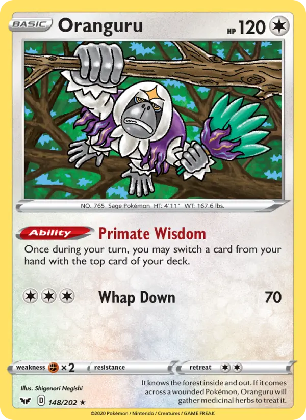 Oranguru, Pokémon card