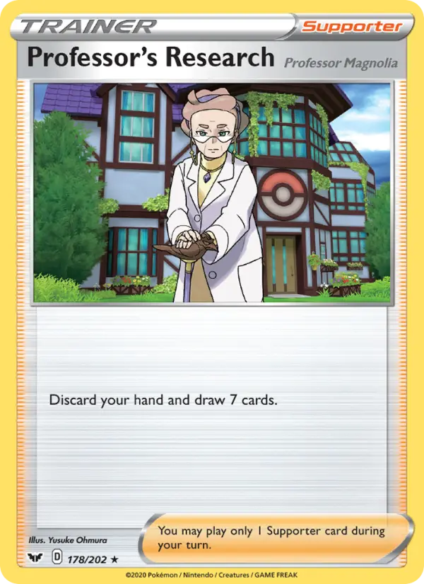 Professor's Research (Professor Magnolia), Pokémon card
