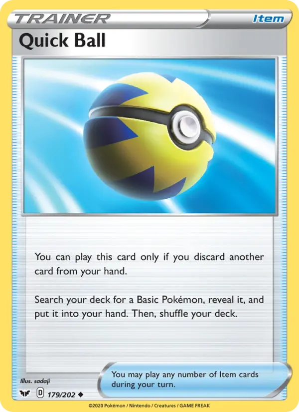 Quick Ball, Pokémon card