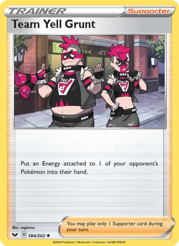 Team Yell Grunt, Pokémon card