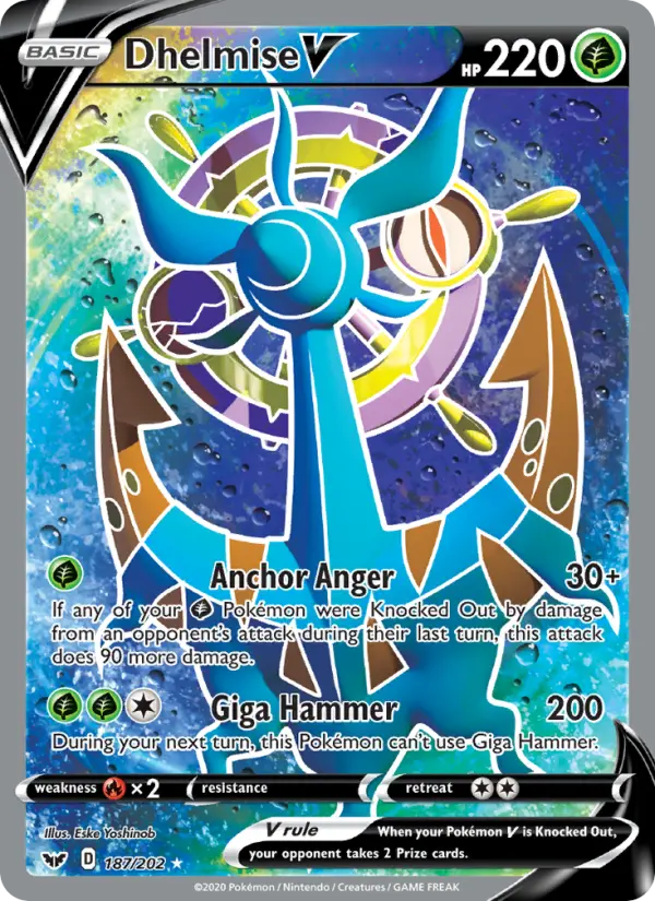 Dhelmise V, Pokémon card