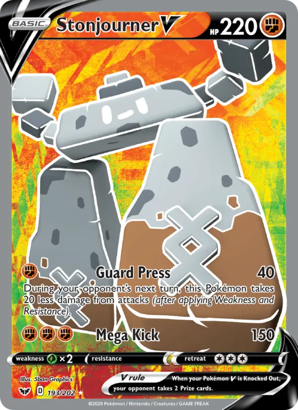 Stonjourner V, Pokémon card