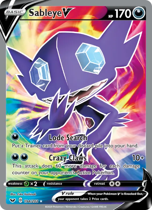 Sableye V, Pokémon card