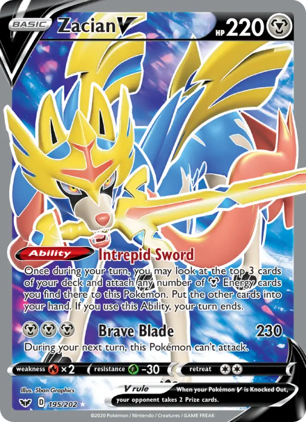 Zacian V, Pokémon card