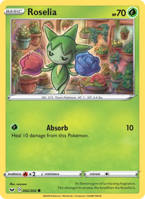 Roselia, Pokémon card