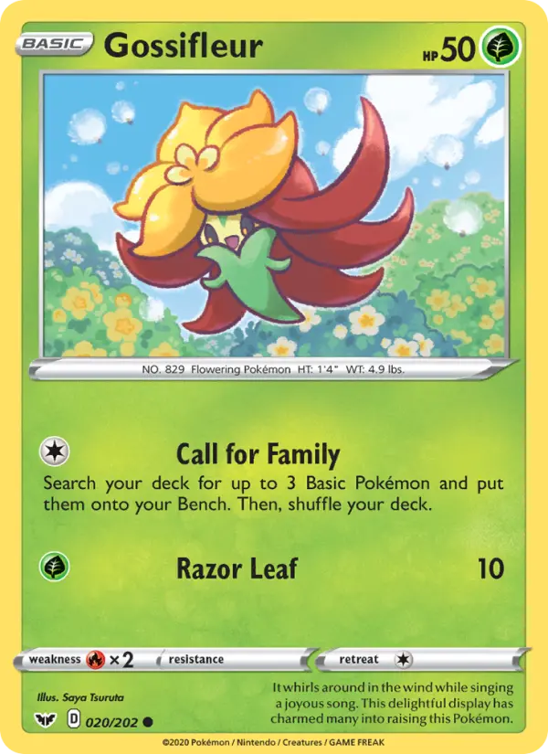 Gossifleur, Pokémon card