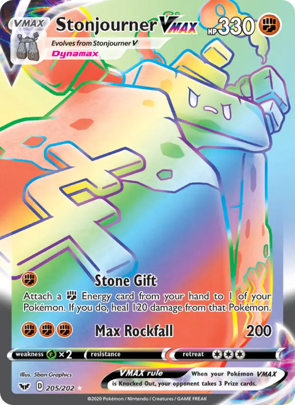 Stonjourner VMAX, Pokémon card