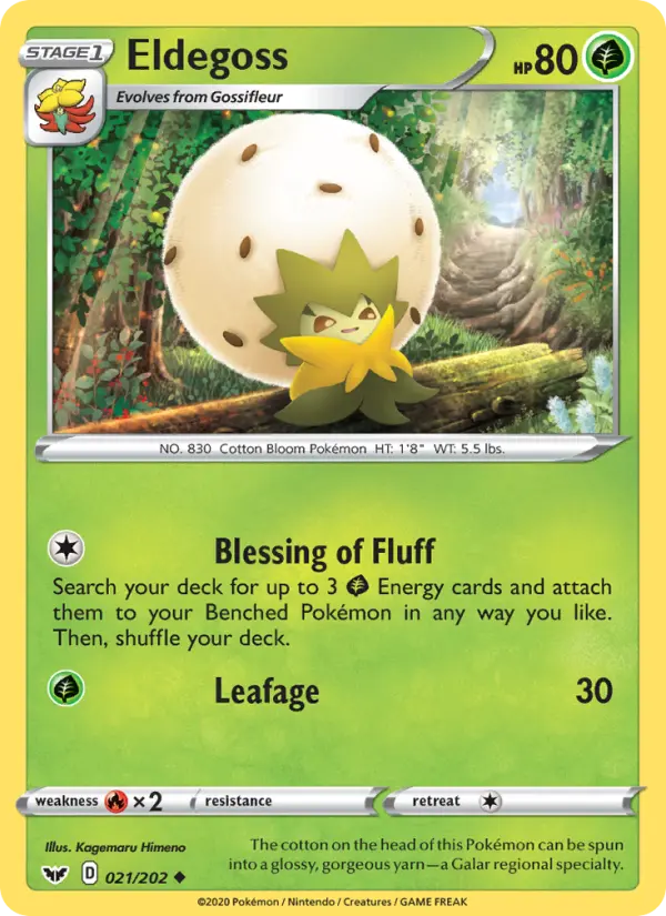 Eldegoss, Pokémon card