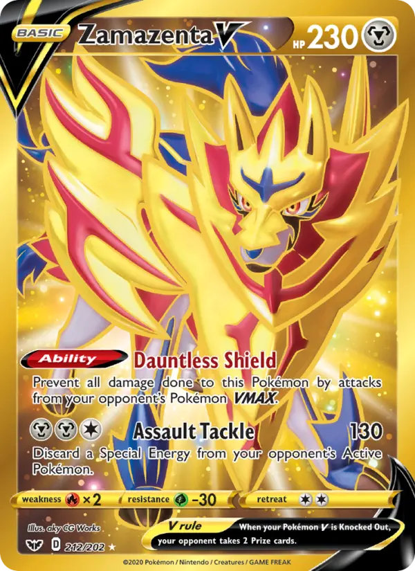 Zamazenta V, Pokémon card