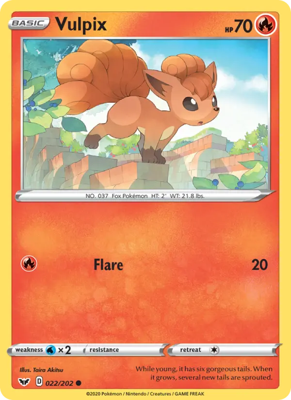 Vulpix, Pokémon card