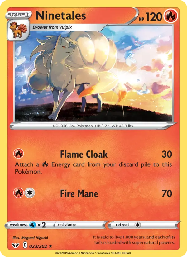 Ninetales, Pokémon card