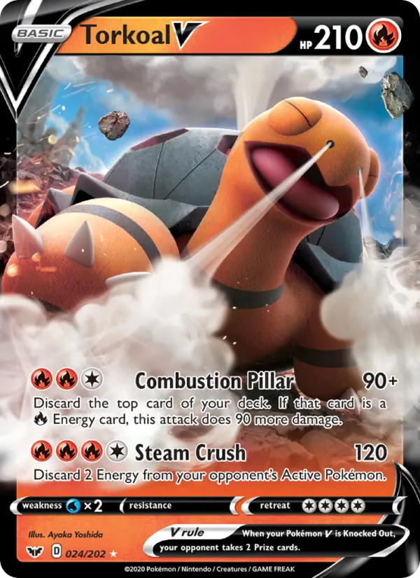 Torkoal V, Pokémon card